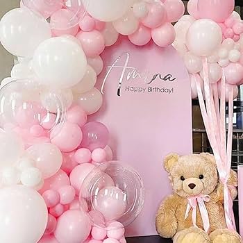 Amazon.com: PartyWoo Pink and White Balloons, 140 pcs Pastel